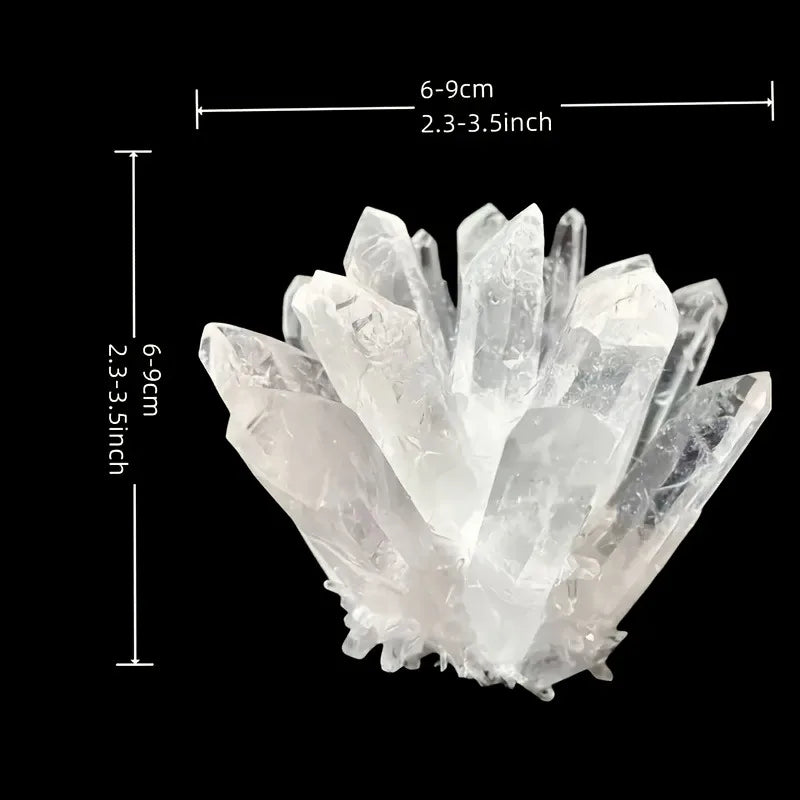 Spiritual Clear Quartz Crystal Cluster White
