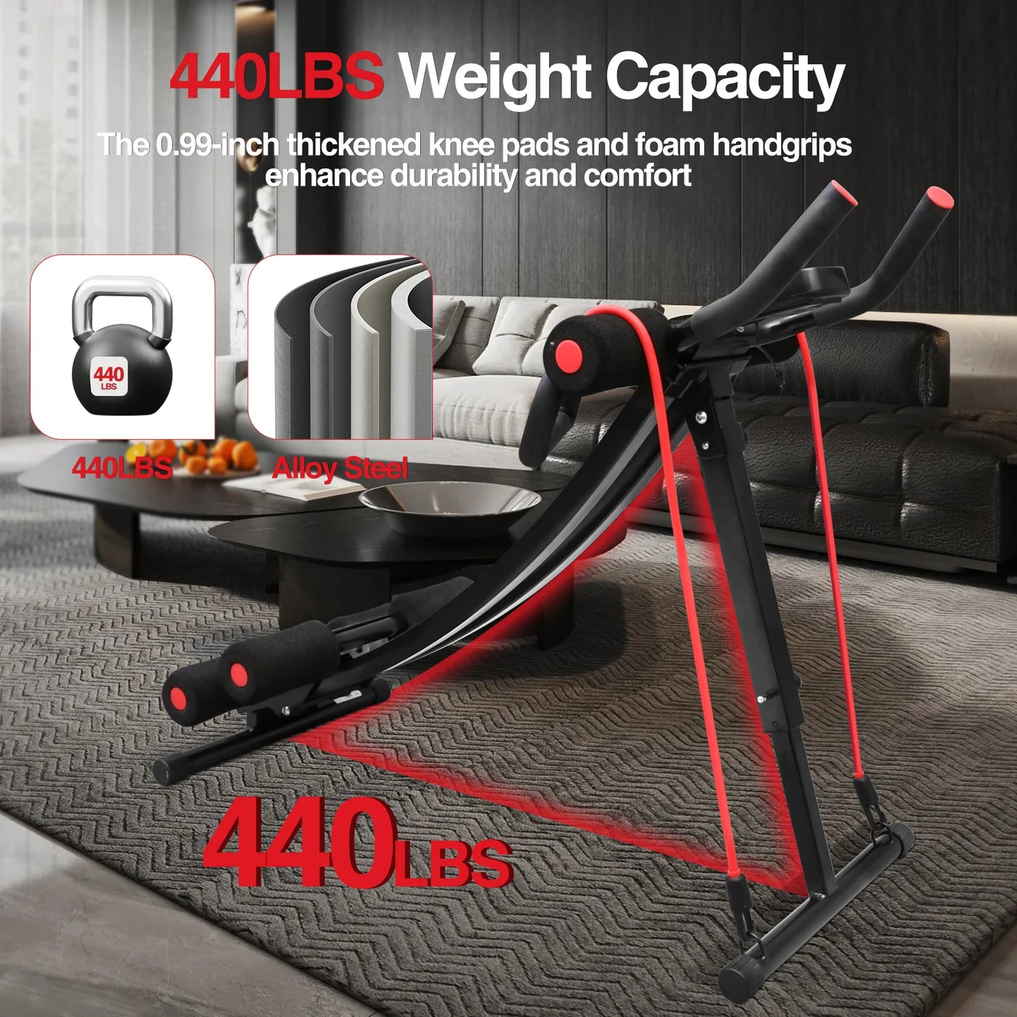 Foldable Ab Machine Workout Equipment for Home Gym