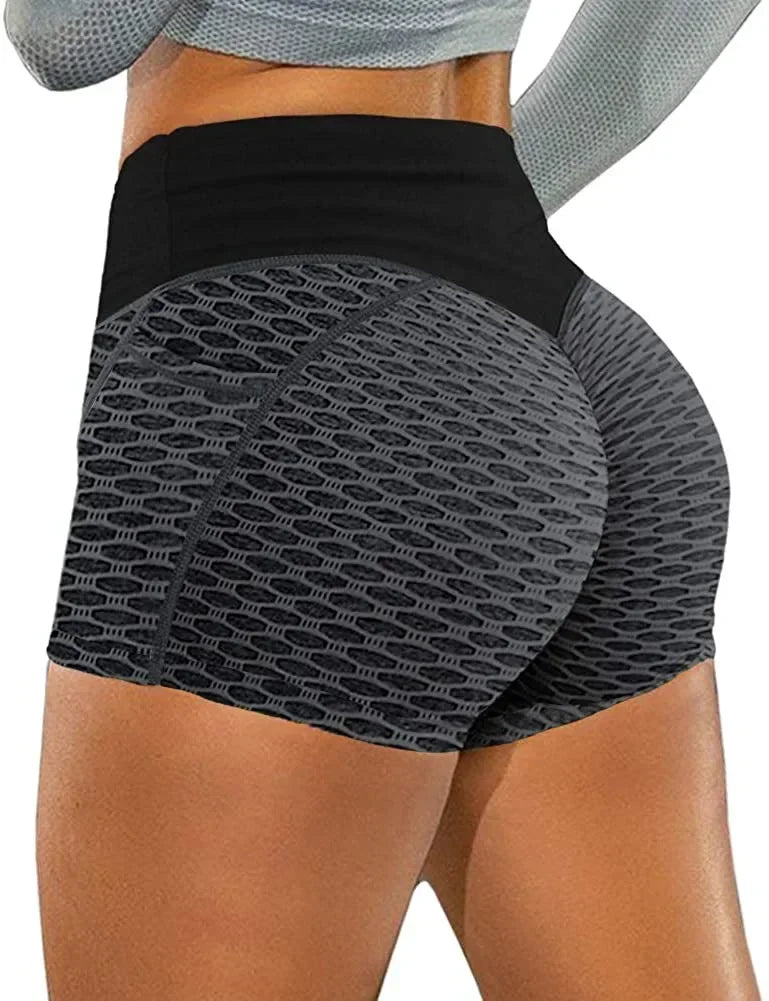 High waist scrunch Shorts With Pocket