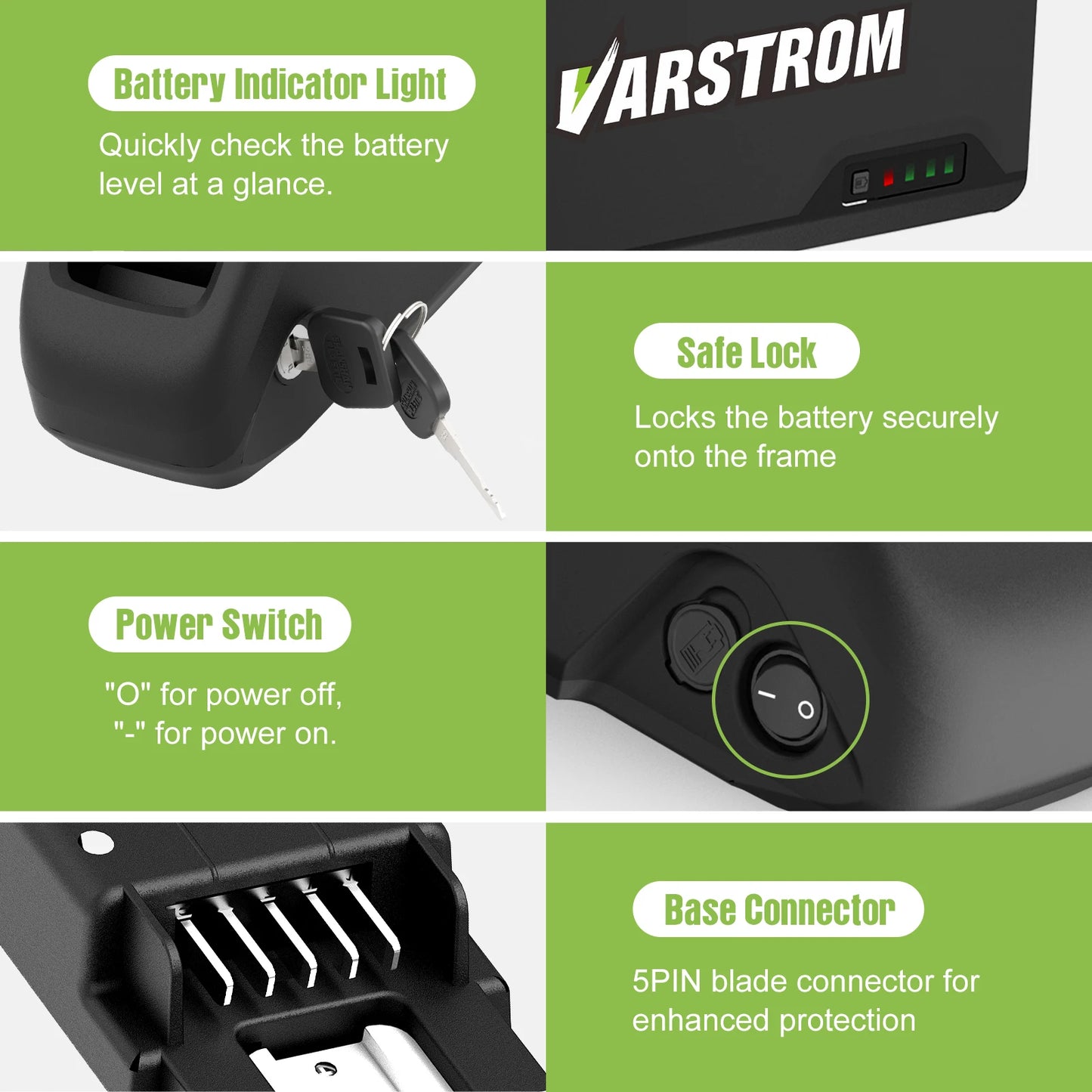 Ebike Battery 48V 25AH 52V 20AH 40A BMS Downtube Lithium Cell