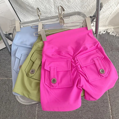 Women Yoga Shorts High Waist Workout Shorts