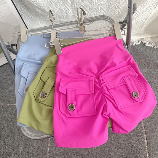 Women Yoga Shorts High Waist Workout Shorts
