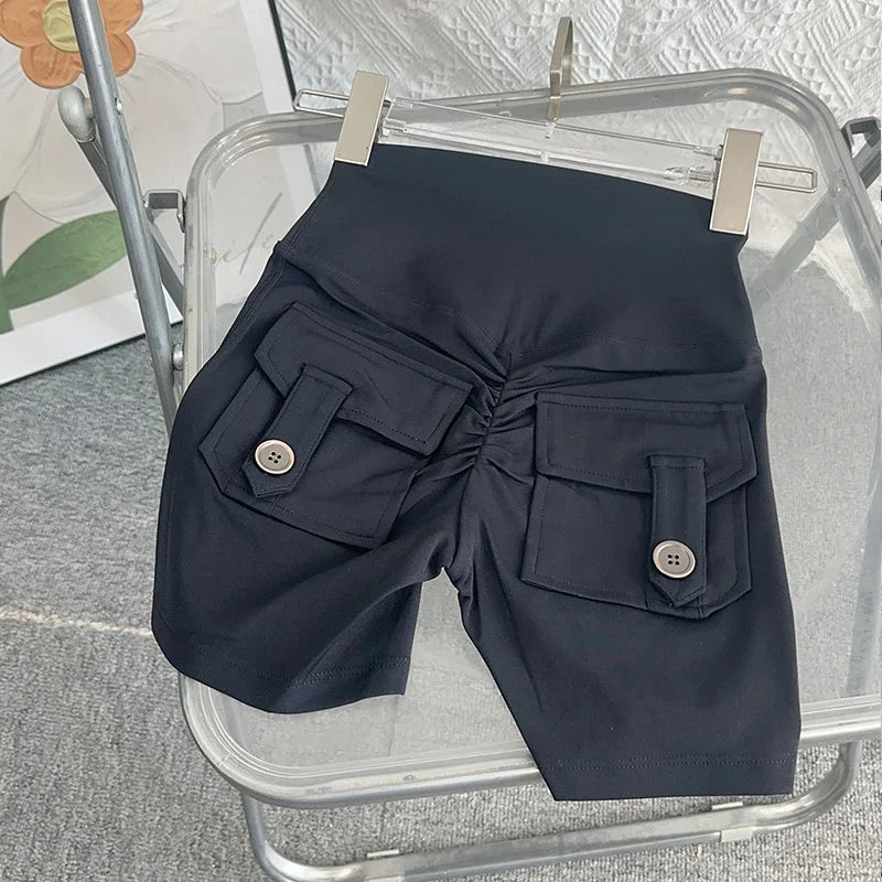 Women Yoga Shorts High Waist Workout Shorts