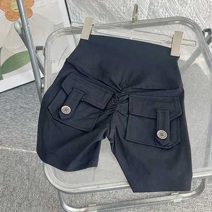 Women Yoga Shorts High Waist Workout Shorts
