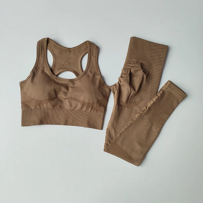 2PCS Women's Fitness Tank Top Bra & Leggings