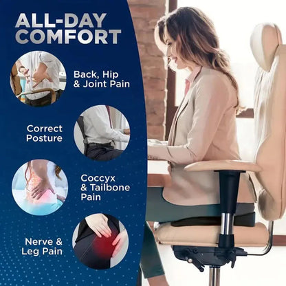 Ergonomic Travel Seat Pillow – U-Shape Memory Foam Cushion
