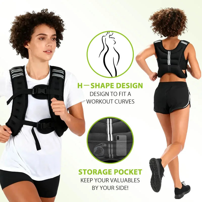 Weighted Vest with Reflective Stripe/Pocket