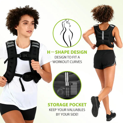 Weighted Vest with Reflective Stripe/Pocket