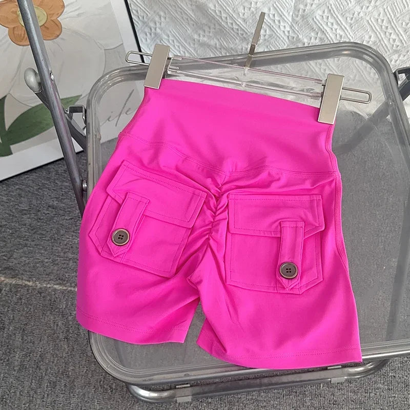 Women Yoga Shorts High Waist Workout Shorts