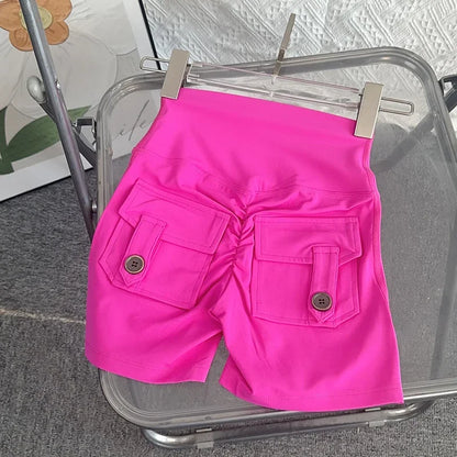Women Yoga Shorts High Waist Workout Shorts