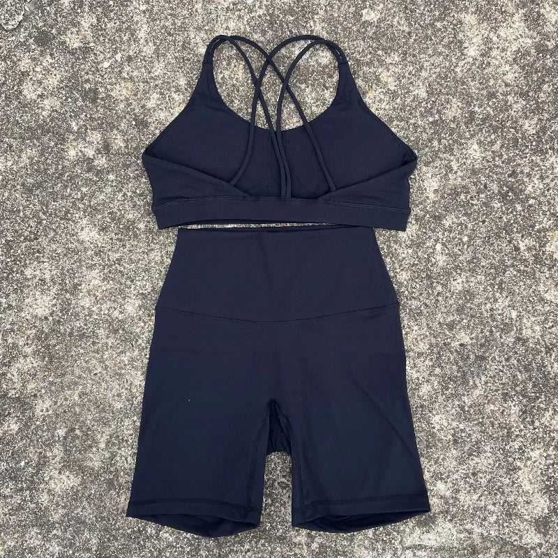 Women Gym Yoga Short and sports bra