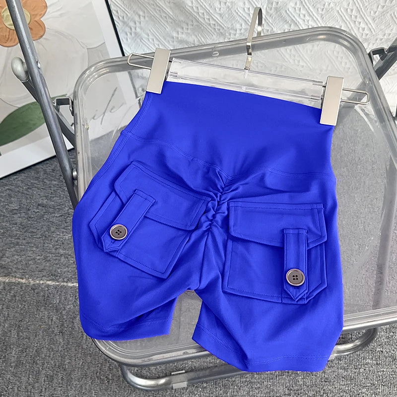 Women Yoga Shorts High Waist Workout Shorts