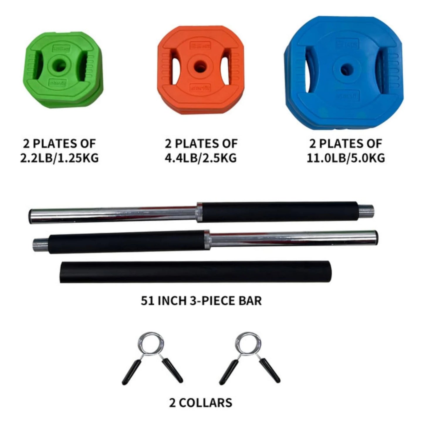 Adjustable Barbell Disk Free Weights Strength Training