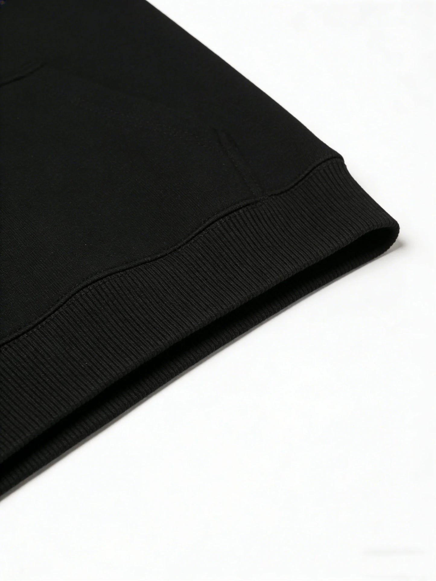 Men's Hoodie, Black, White; Regular Fit