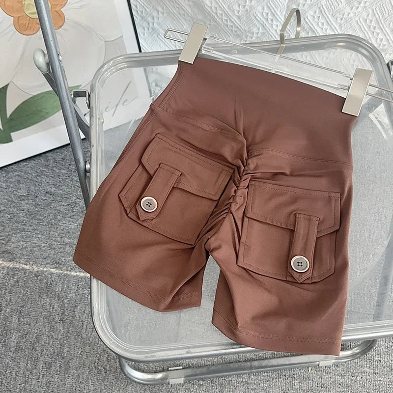 Women Yoga Shorts High Waist Workout Shorts