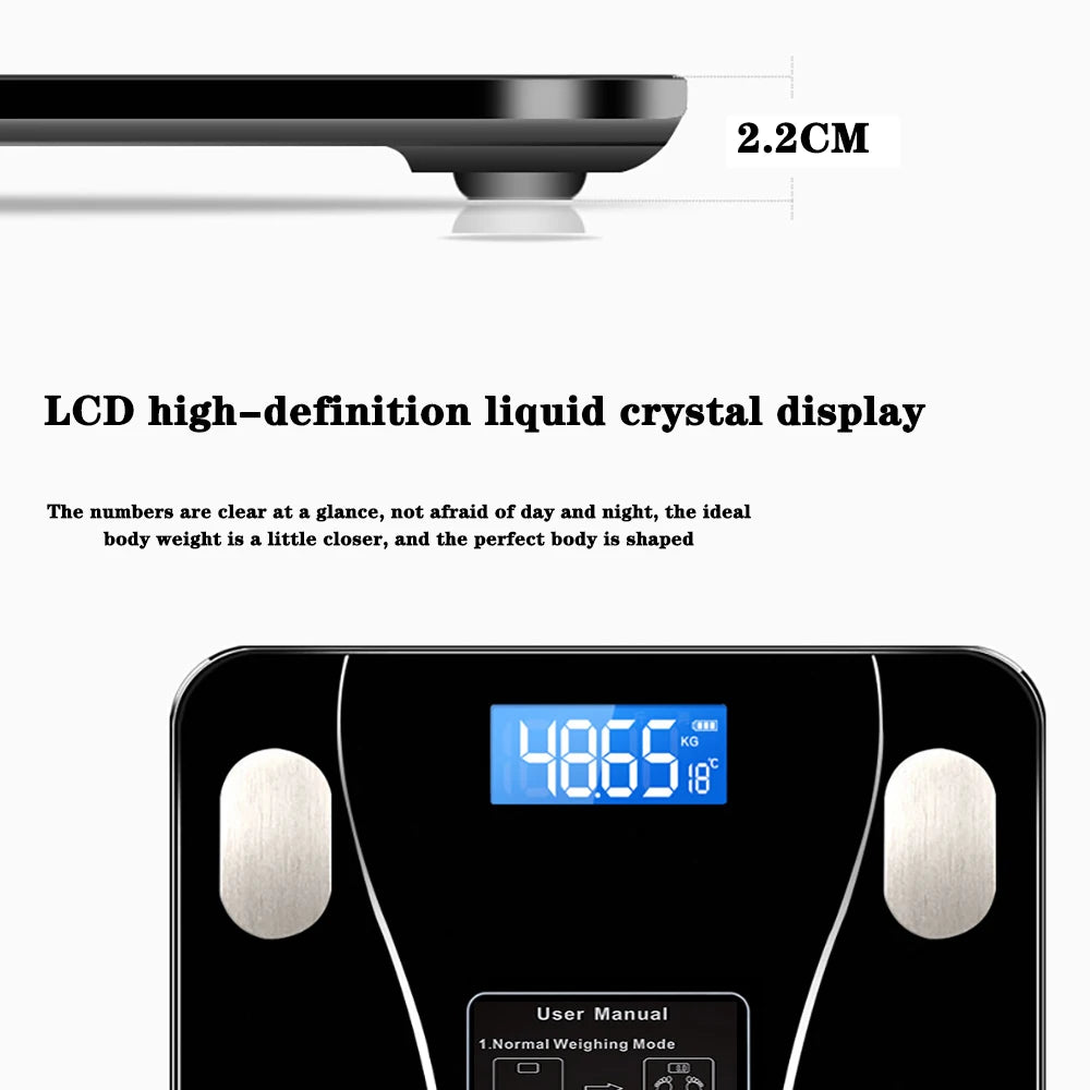 Body Fat Scale Smart Wireless Composition Analyzer