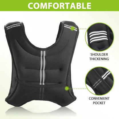 Weighted Vest with Reflective Stripe/Pocket