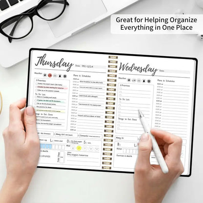 Work Planner with SelfCare for Organizing Meals, Water