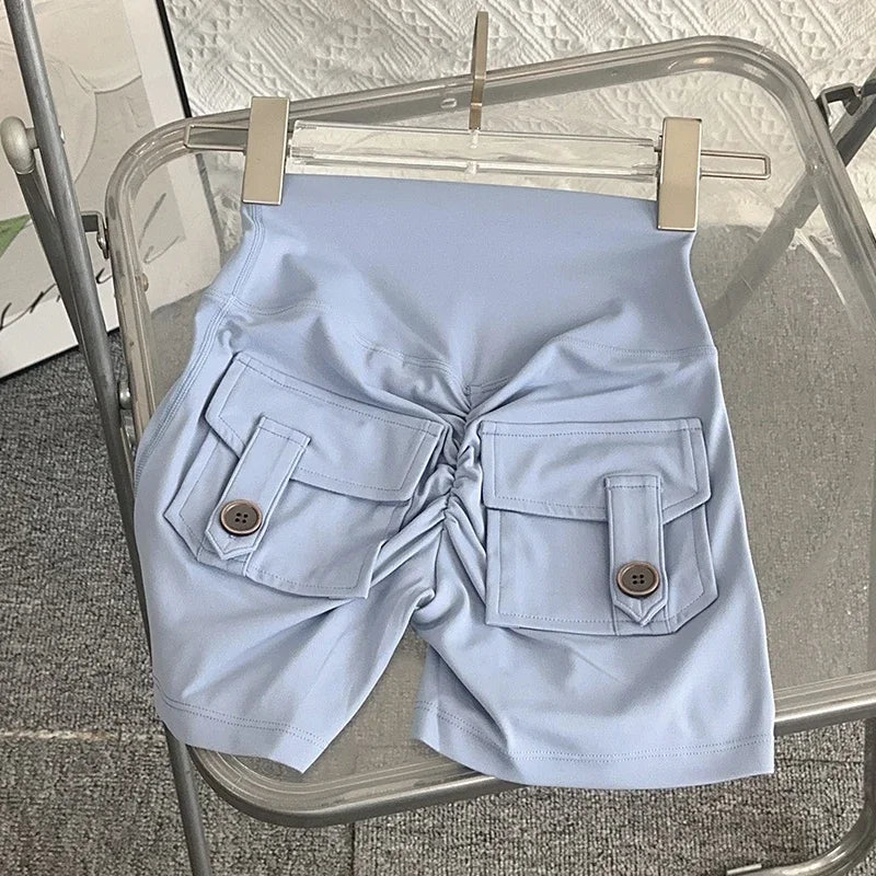 Women Yoga Shorts High Waist Workout Shorts