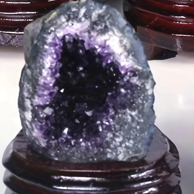 Natural Purple Amethyst Cluster Gemstone