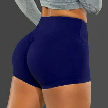 High waist scrunch Shorts With Pocket