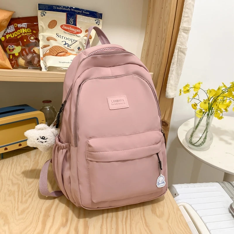 Large Capacity Solid Color Backpack