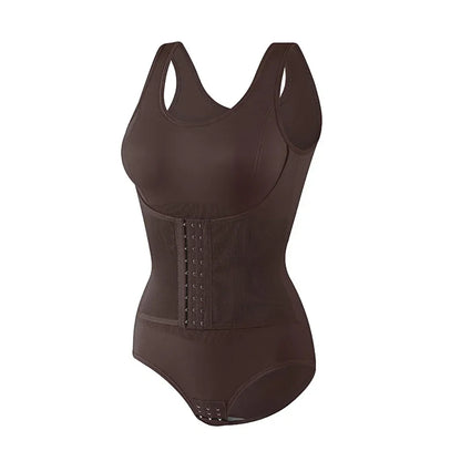 Bodysuit Shapewear with Zipper Belt Women Tummy Control