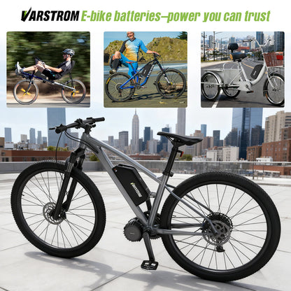 Ebike Battery 48V 25AH 52V 20AH 40A BMS Downtube Lithium Cell