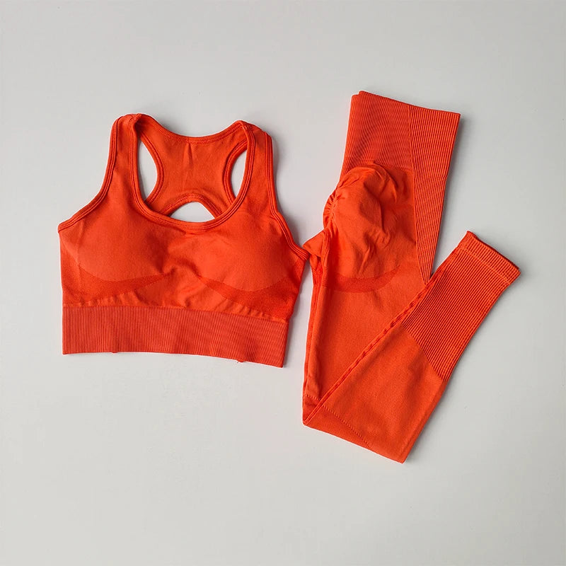2PCS Women's Fitness Tank Top Bra & Leggings