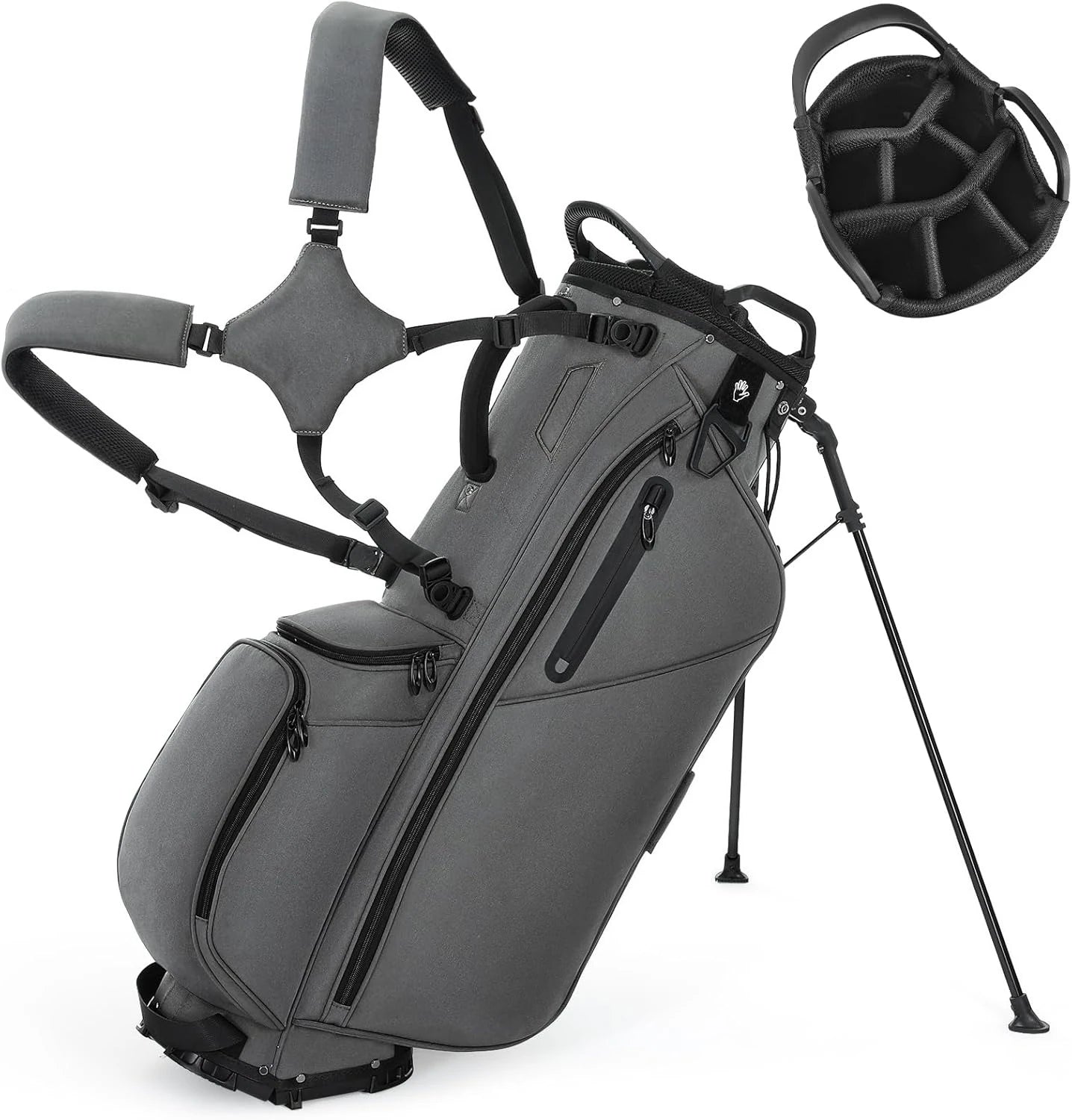 Golf Stand Bag, Lightweight with 7 Way Full-Length Dividers