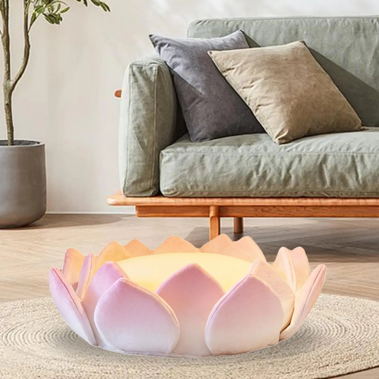 Lotus Flower Shaped Cushion Detachable