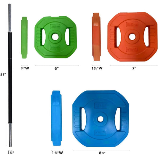 Adjustable Barbell Disk Free Weights Strength Training