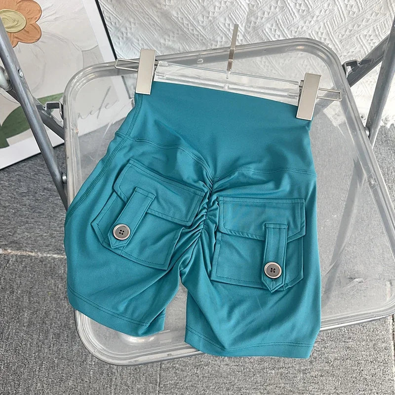 Women Yoga Shorts High Waist Workout Shorts