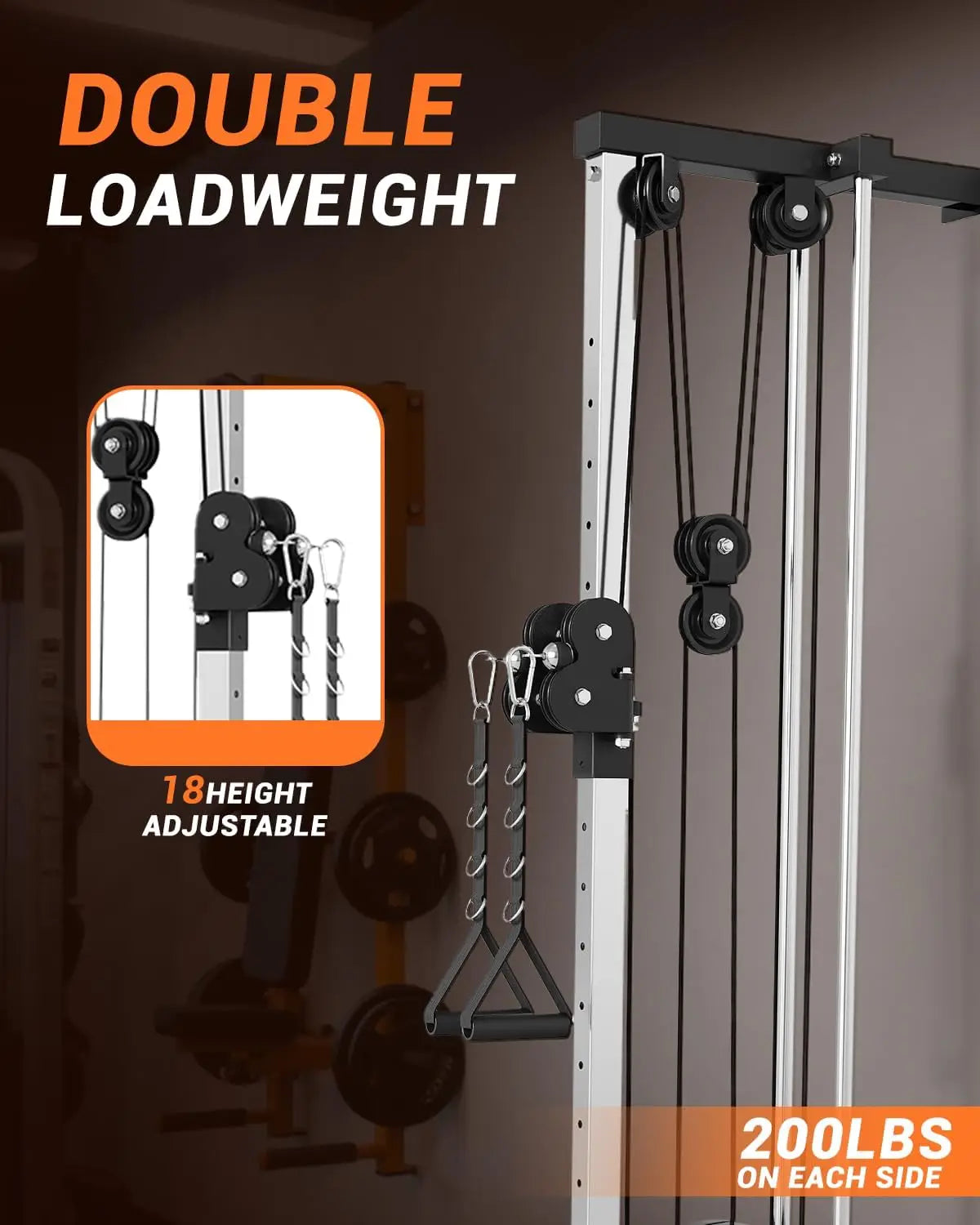 Wall Mount Cable Station Dual Pulley Cable Crossover Machine