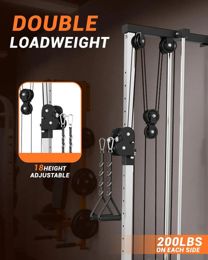 Wall Mount Cable Station Dual Pulley Cable Crossover Machine