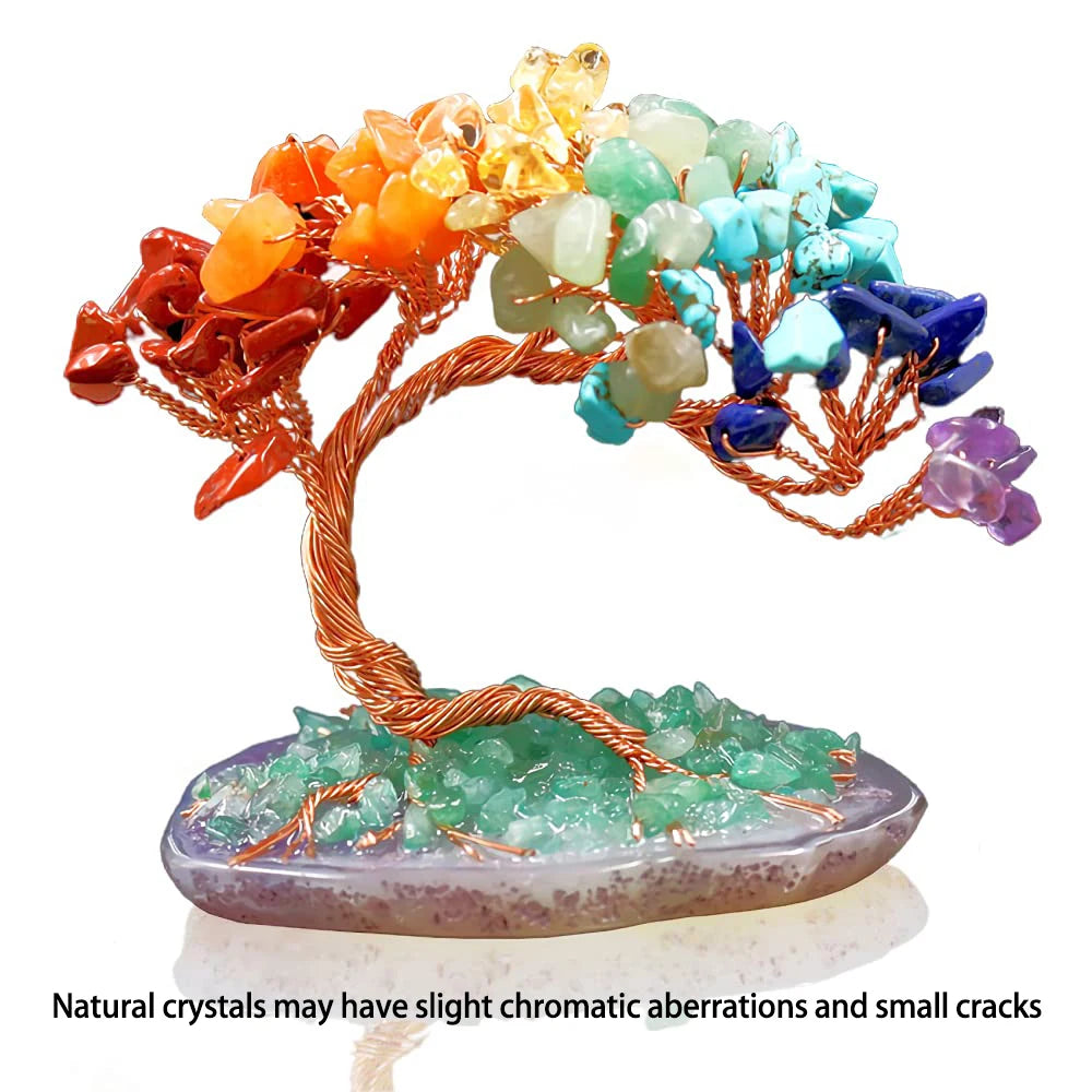 crystal crushed stone Fengtail tree agate tree ornament