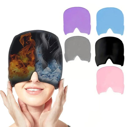 Reusable Cold Compress Gel Pack Hat for Headache