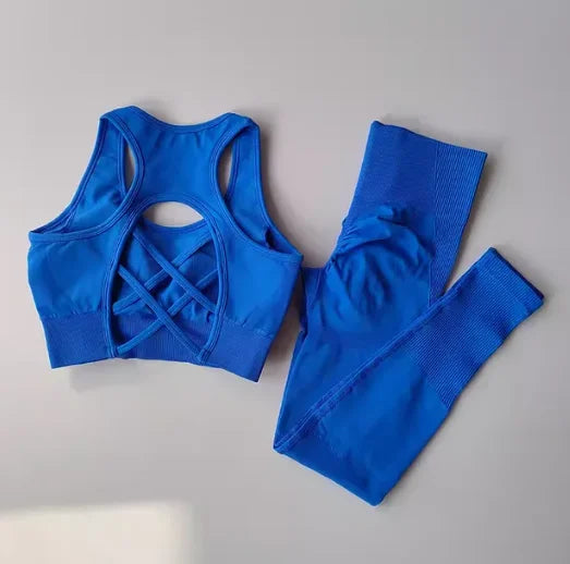 2PCS Women's Fitness Tank Top Bra & Leggings
