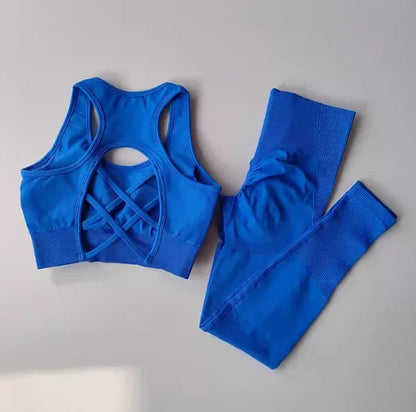 2PCS Women's Fitness Tank Top Bra & Leggings