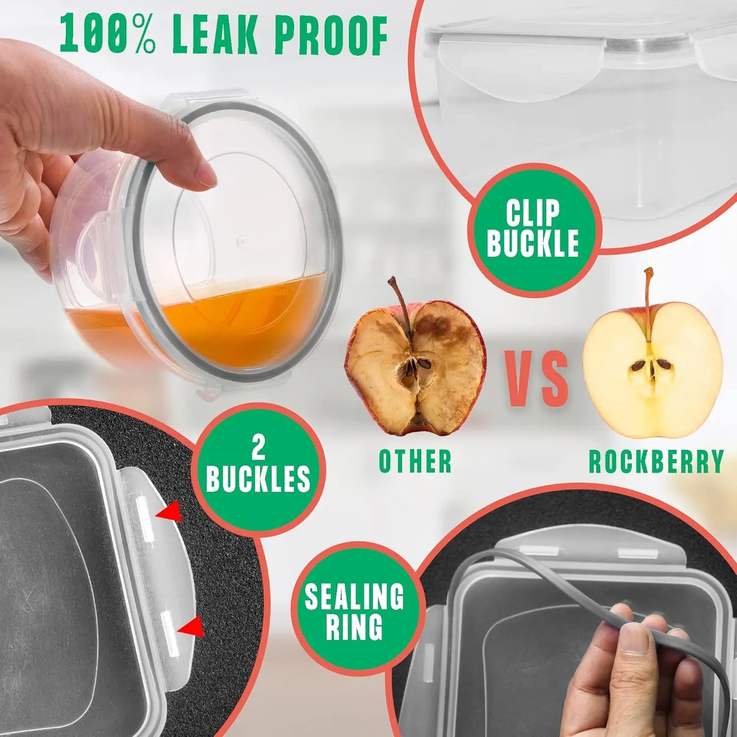 50 Pcs Large Food Storage Containers with Lids Microwave Safe