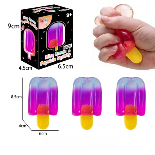 2026 New NeeDoh Nice-Sicle Popsicle Squeeze Toy, Gradient Color Super Solid Squish Stress Relief Fidget Toy for Kids Adults