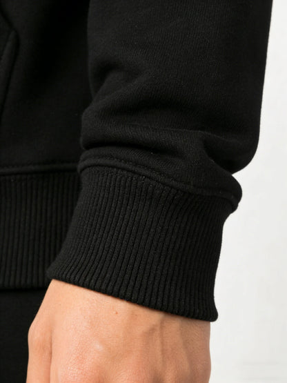 Men's Hoodie, Black, White; Regular Fit