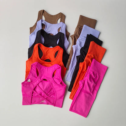 2PCS Women's Fitness Tank Top Bra & Leggings