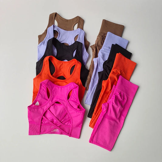 2PCS Women's Fitness Tank Top Bra & Leggings