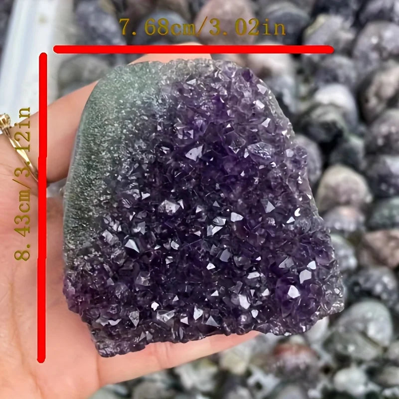 Natural Purple Amethyst Cluster Gemstone