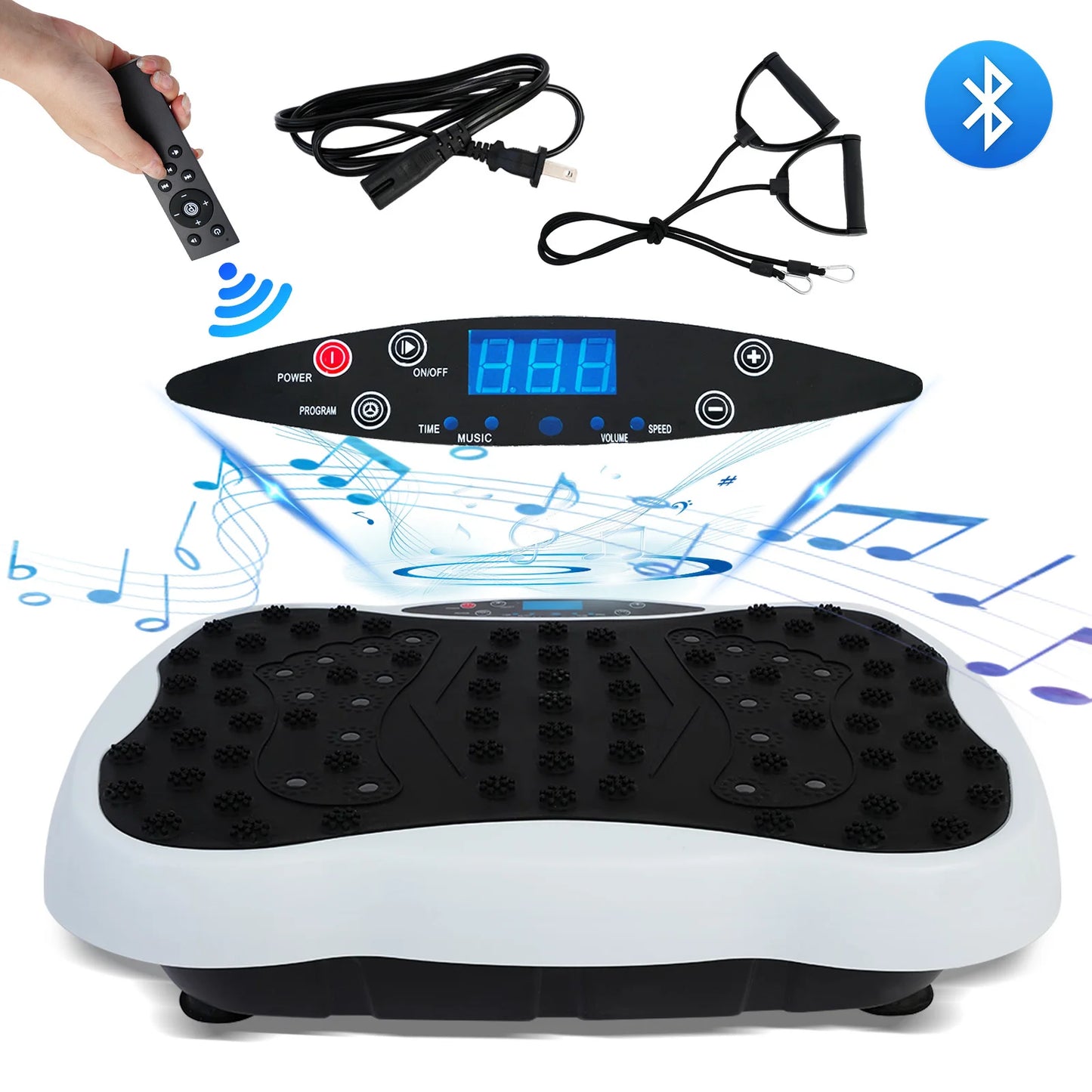 Vibration Plate Exercise Machine  with Resistance Bands/remote