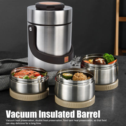 3 Layer Vacuum Insulated Lunch Box Portable