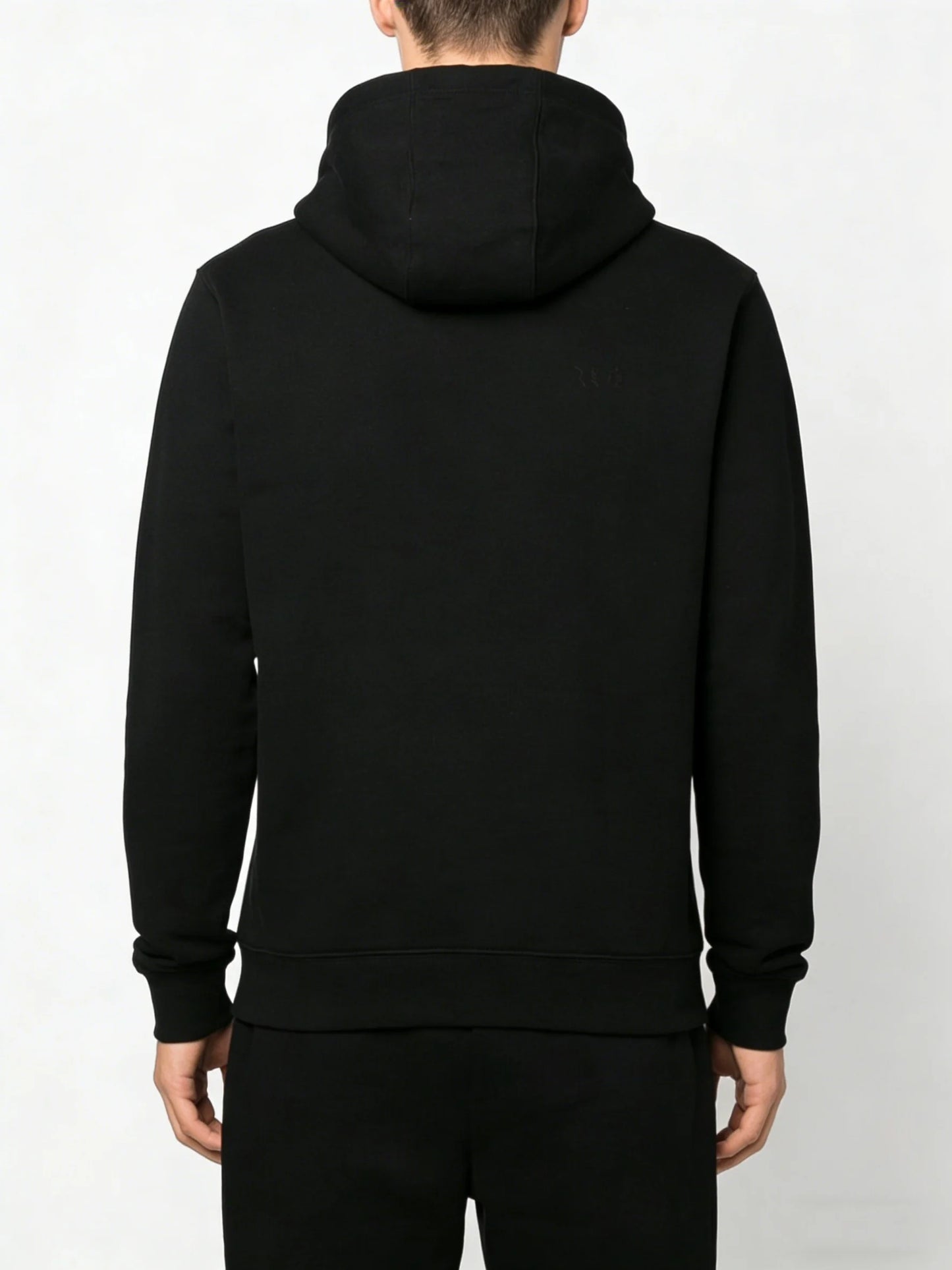 Men's Hoodie, Black, White; Regular Fit
