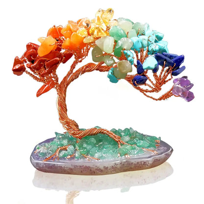 crystal crushed stone Fengtail tree agate tree ornament
