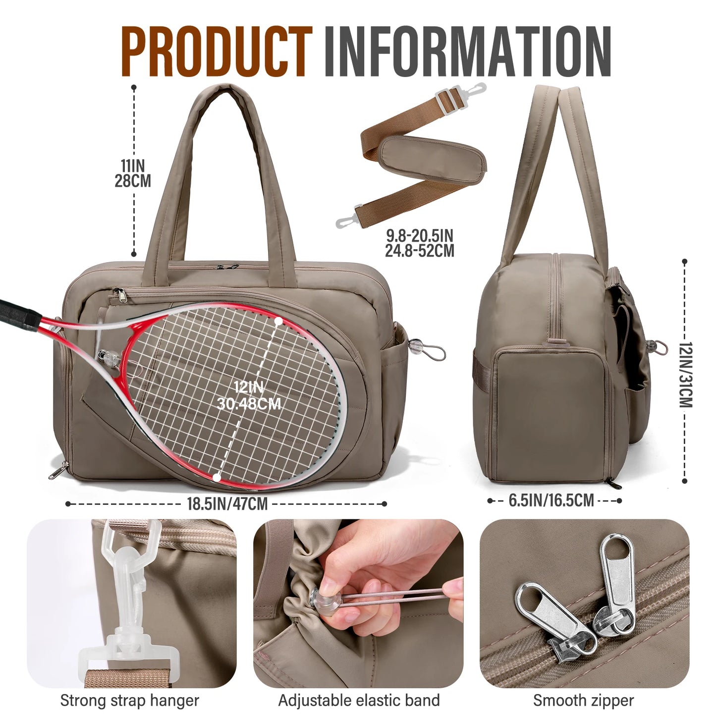 Tennis Gym Bag for Women